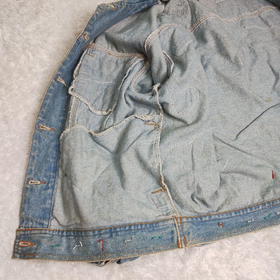 90's Disney ミッキー ワッペン ジージャン デニムジャケット