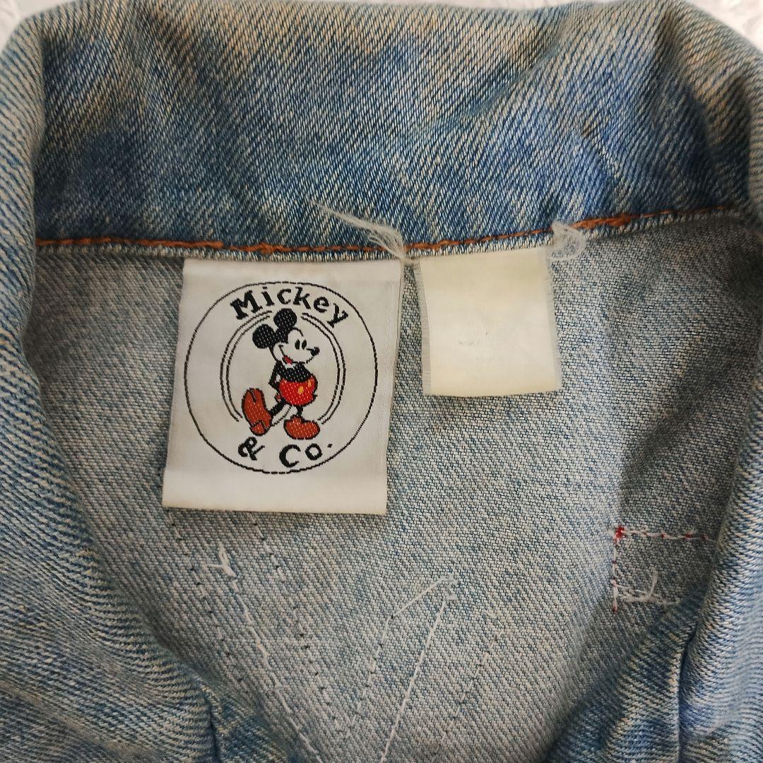 90's Disney ミッキー ワッペン ジージャン デニムジャケット