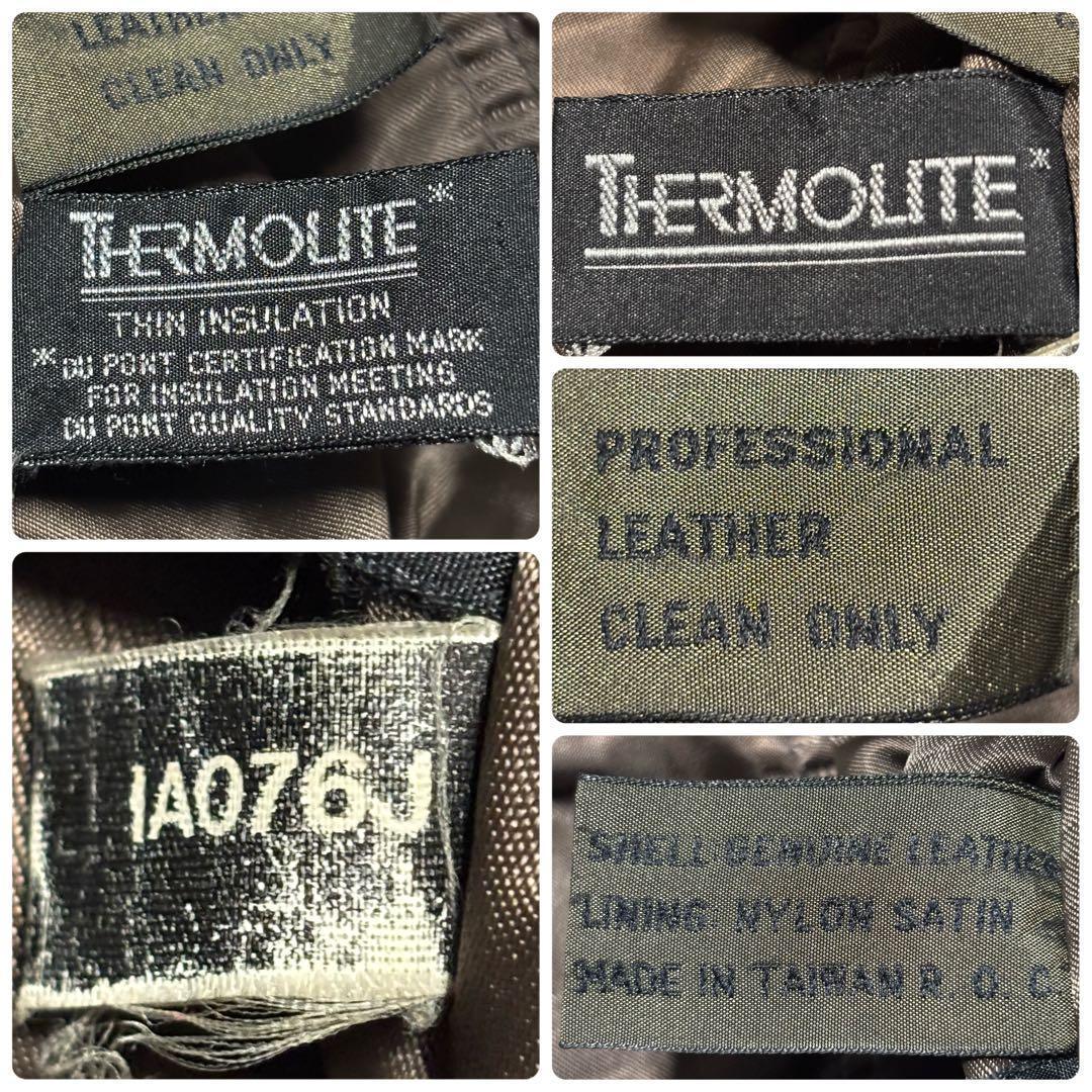 90s G-1 フライト ジェニュインレザー ジャケット ムートン 襟ボア 短丈