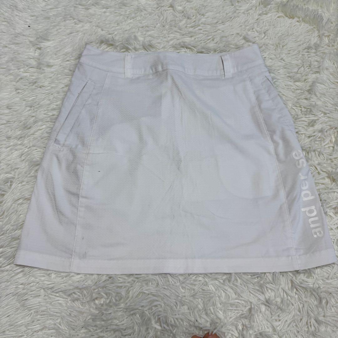 【アンパスィ】美品 セットアップ ポロシャツ 総柄 ロゴ Sサイズ レディース