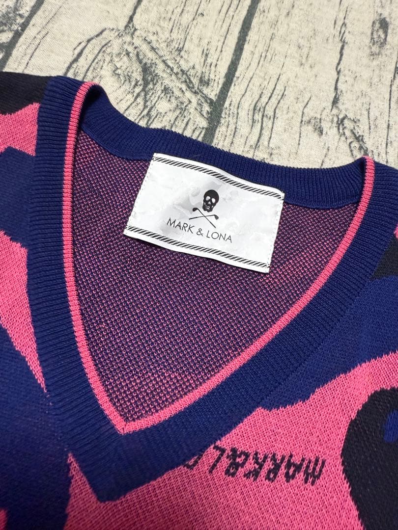 春夏MARK & LONA カモフラージュ×スカル 薄手セーター M