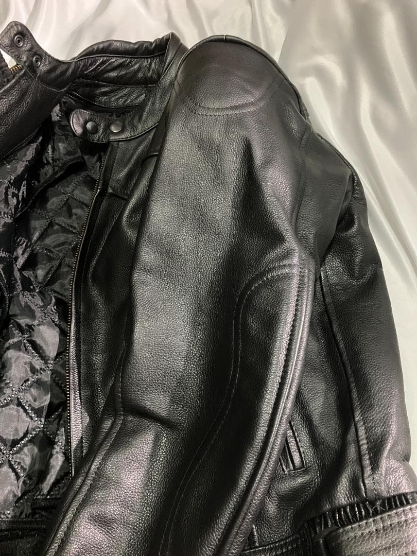 ブラックレザージャケット ライダースジャケット