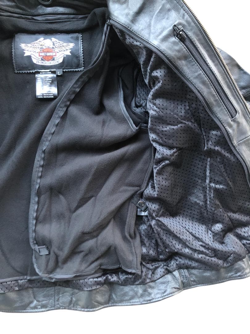 ワンコ Harley-Davidson ライダースレザージャケット L