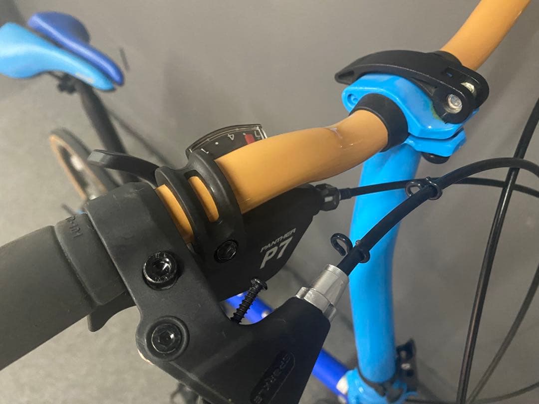 【美品】未使用PANTHER 折りたたみ自転車 7段変速 軽量コンパクト ブルー