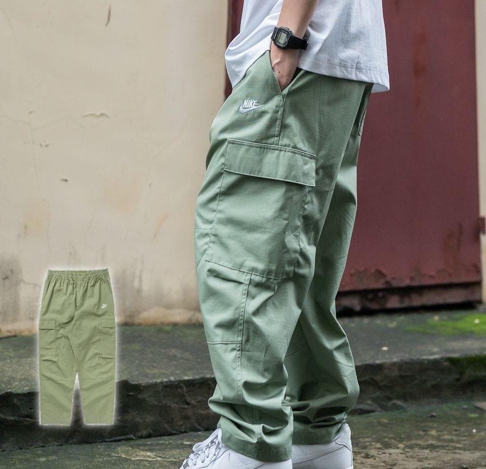 C新品 2XLナイキ ウーブン カーゴパンツ オイルグリーンDX0614-386
