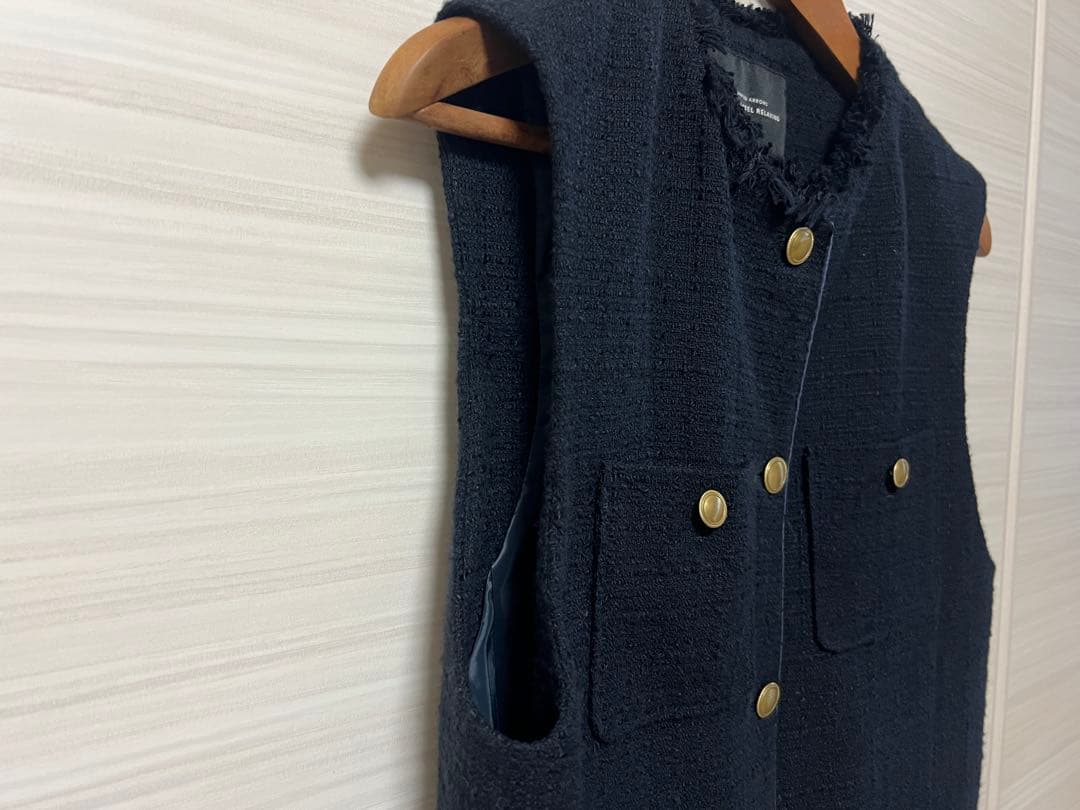 ユナイテッドアローズ グリーンレーベル ツィードフリンジジレ