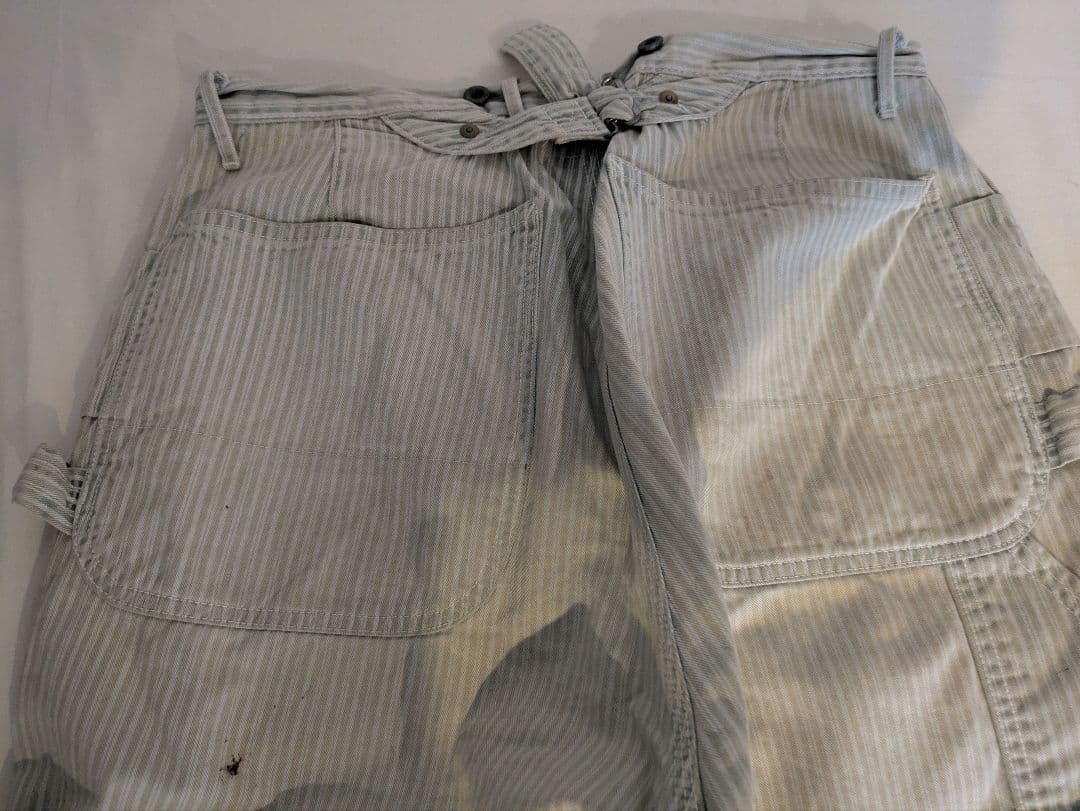 キャピタル　KAPITAL ダブルニー ヒッコリー ランバーパンツ