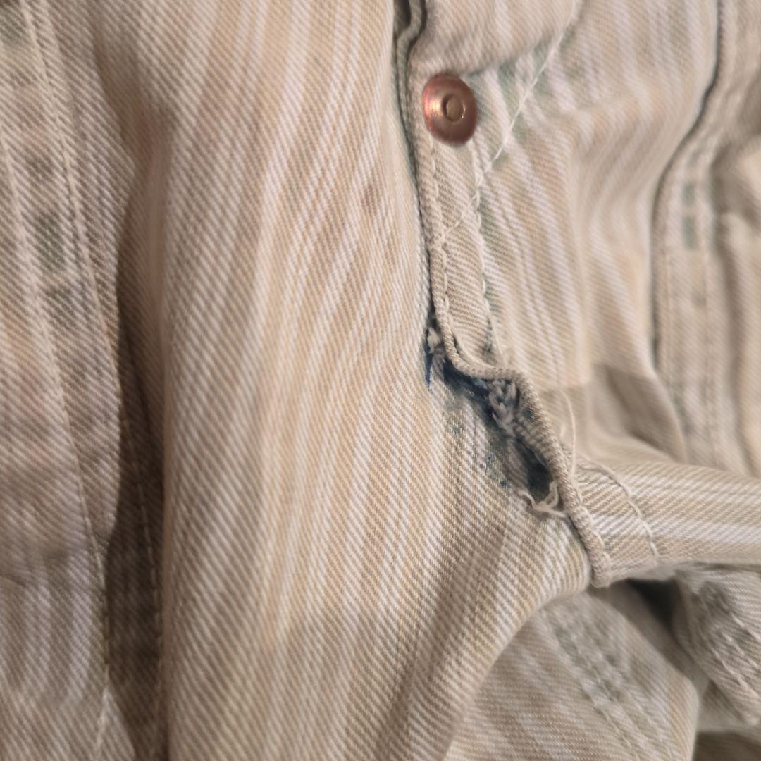 キャピタル　KAPITAL ダブルニー ヒッコリー ランバーパンツ