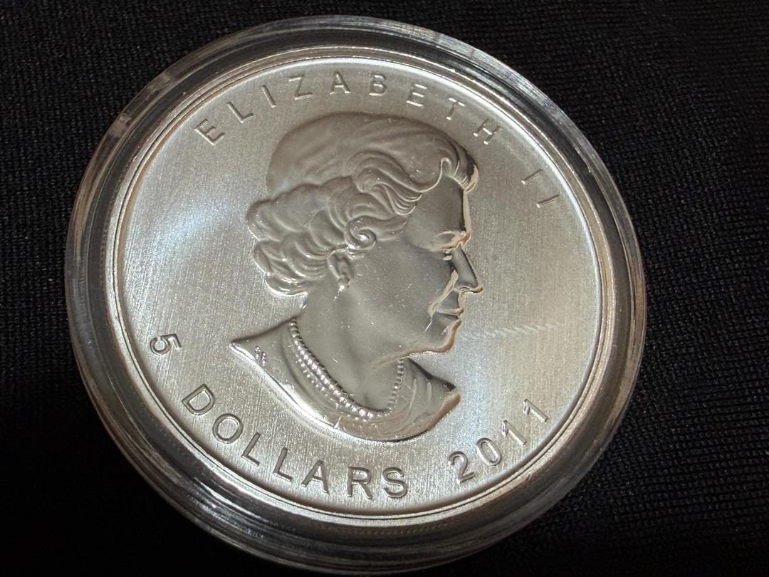 2011年メイプルリーフ銀貨 カナダ 5ドル 純銀貨 エリザベス2世