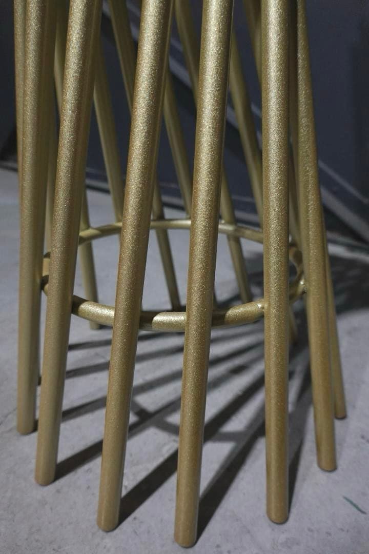 フラワースタンド　花台　モダン　アイアンアート　ゴールドフレーム