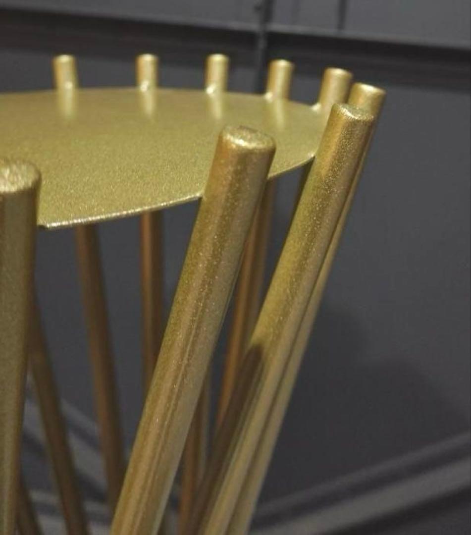 フラワースタンド　花台　モダン　アイアンアート　ゴールドフレーム