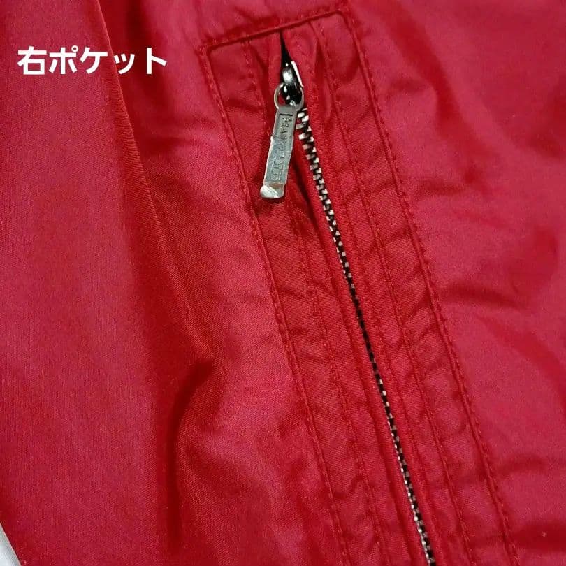 美品■パーリーゲイツ フード付 撥水 裏メッシュ ジャケット レッド メンズ 3