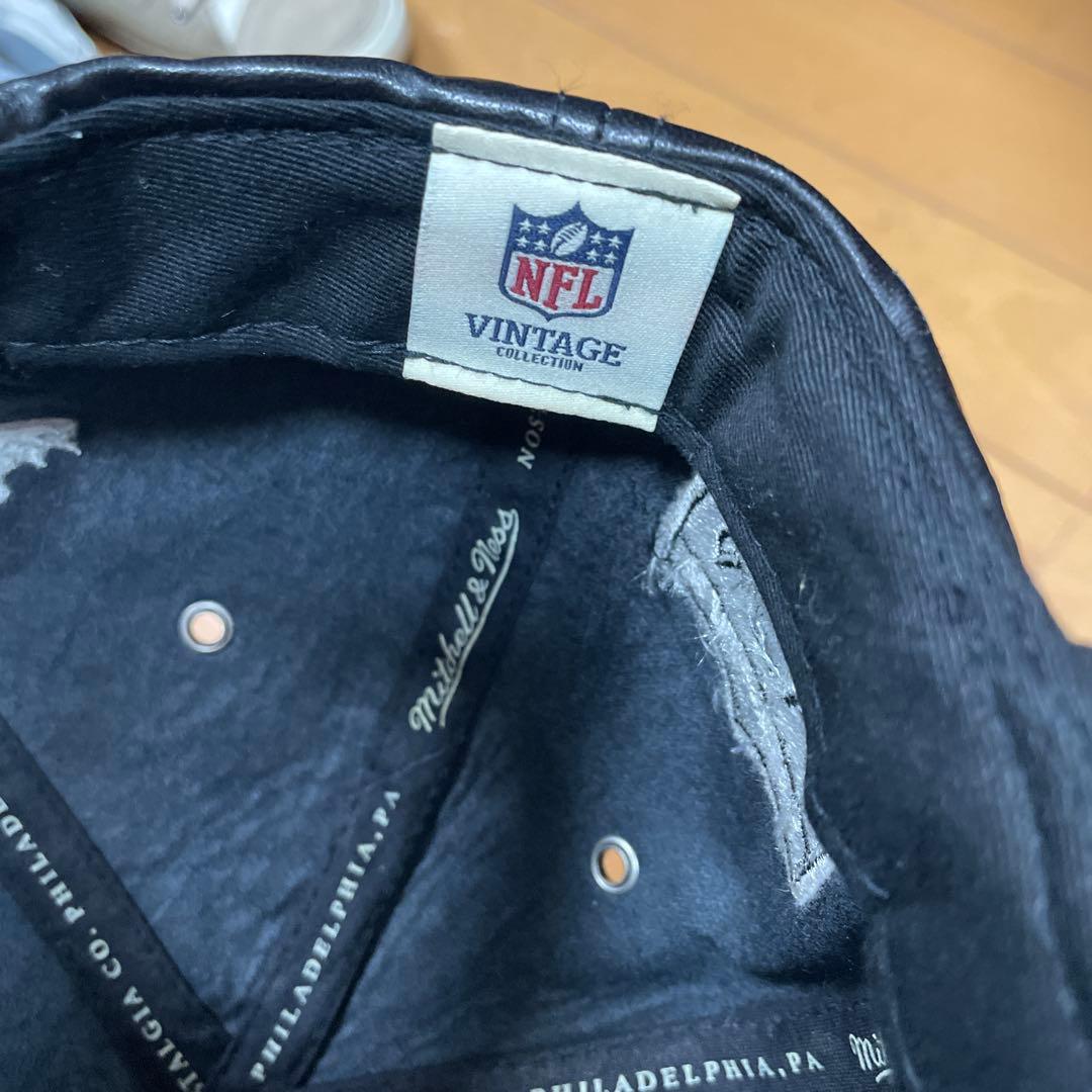 Raiders レザーキャップ 黒