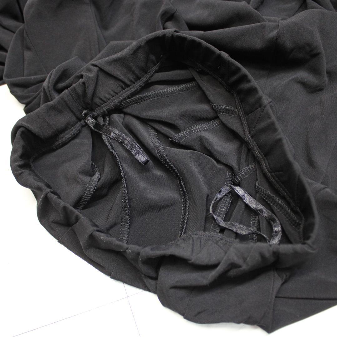 【美品 フラメンコ衣装】ブラック ファルダ スカート 黒 無地 ストレッチ