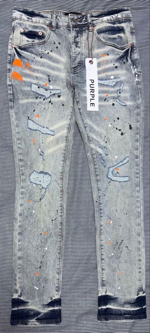 【PURPLE BRAND】デストロイペイント スキニー　28 日本未入荷