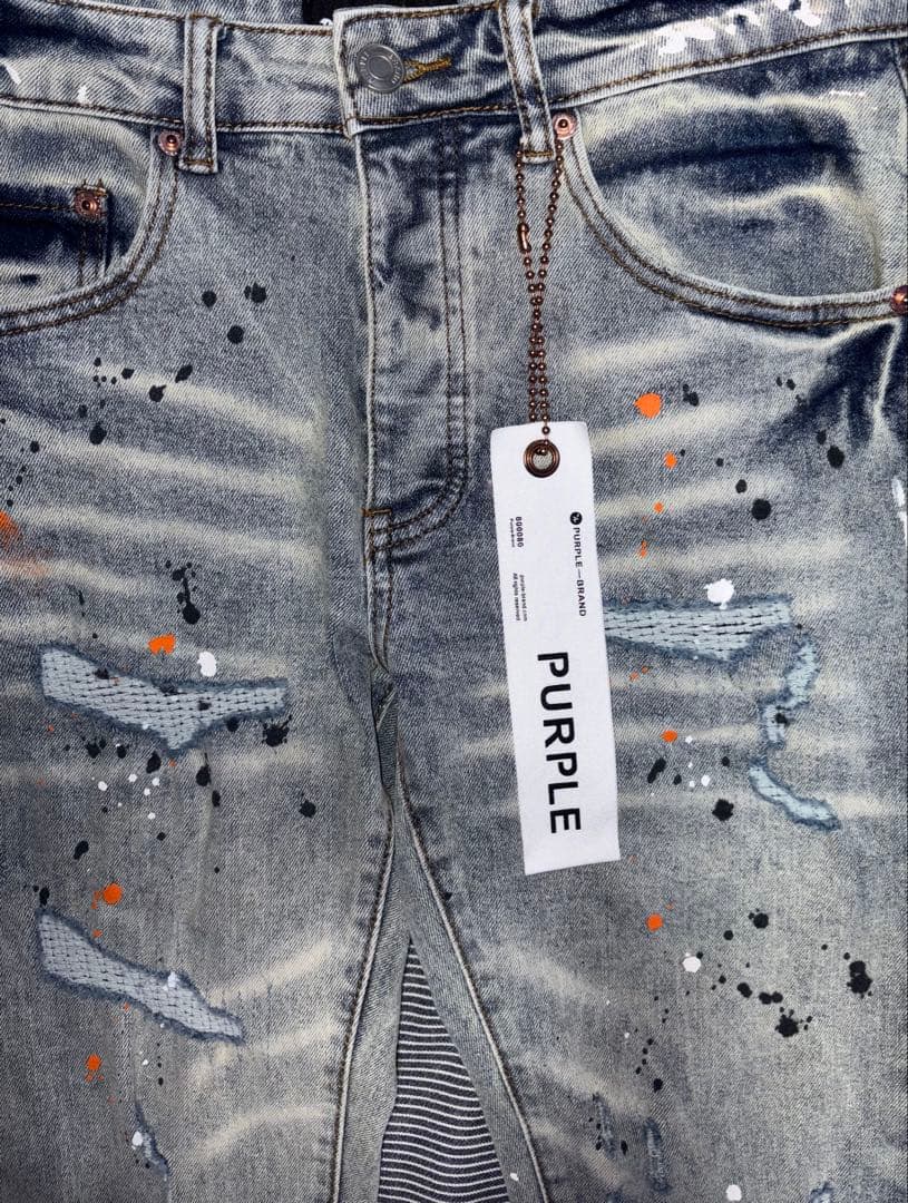 【PURPLE BRAND】デストロイペイント スキニー　28 日本未入荷
