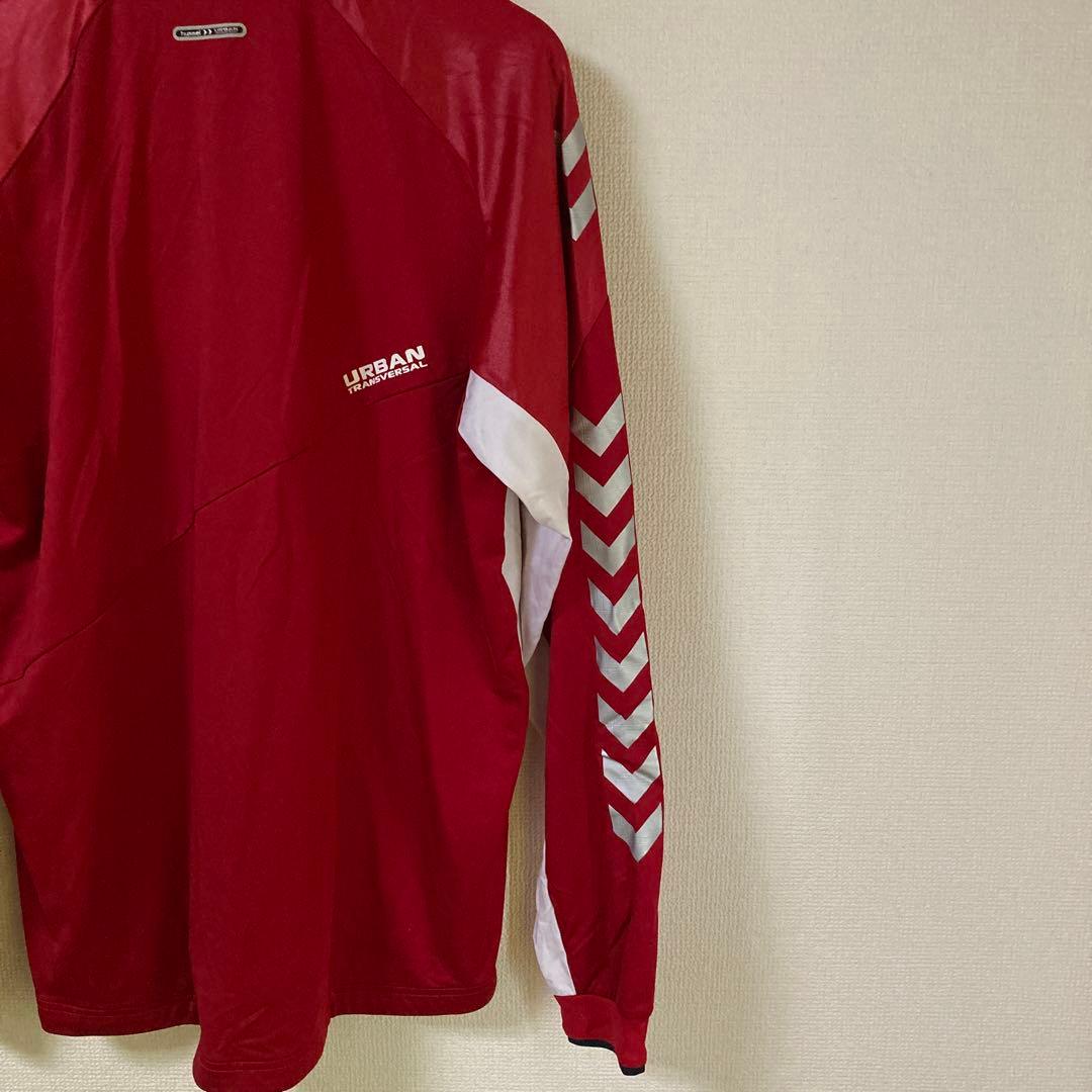 hummel ウォームアップジャケット 赤/白