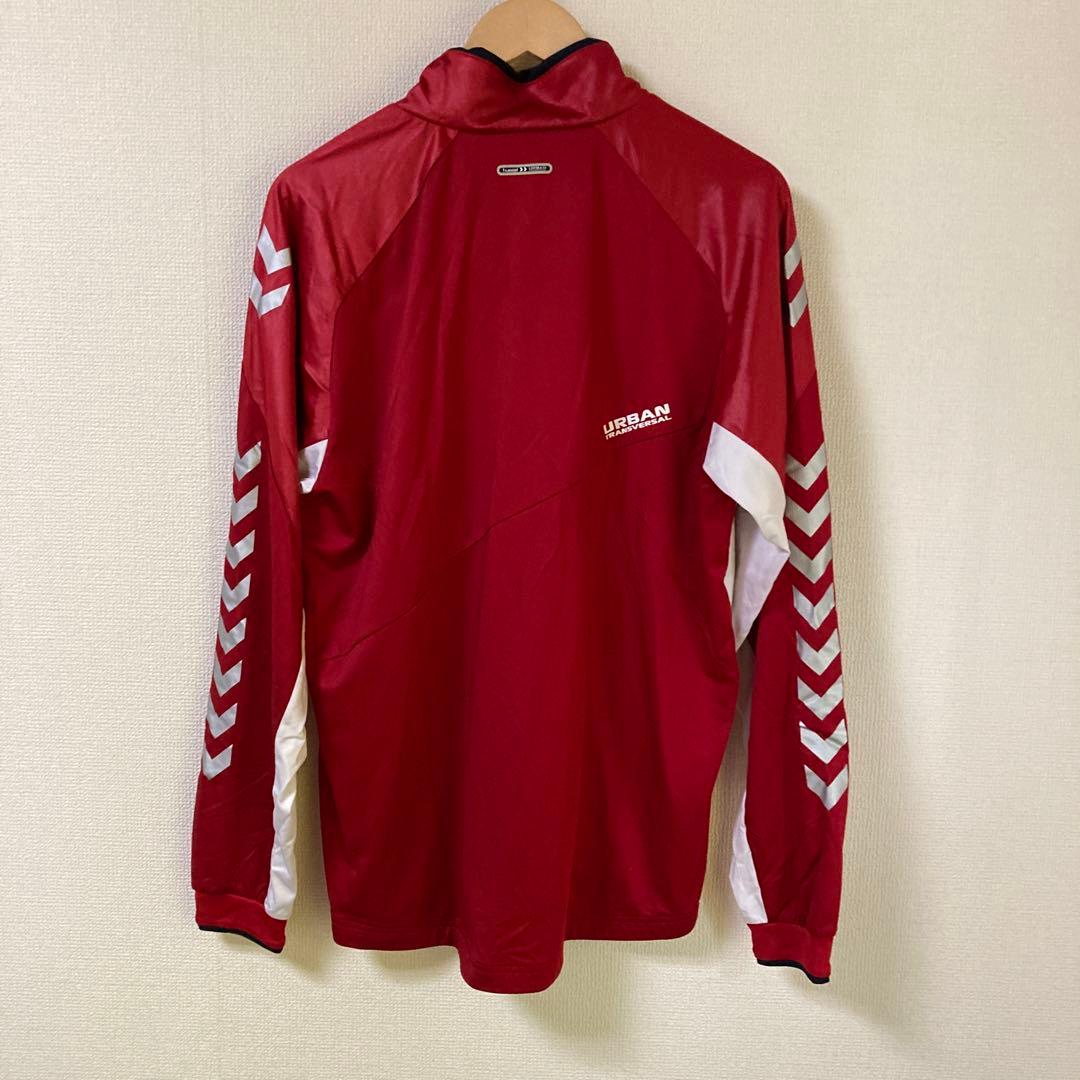 hummel ウォームアップジャケット 赤/白