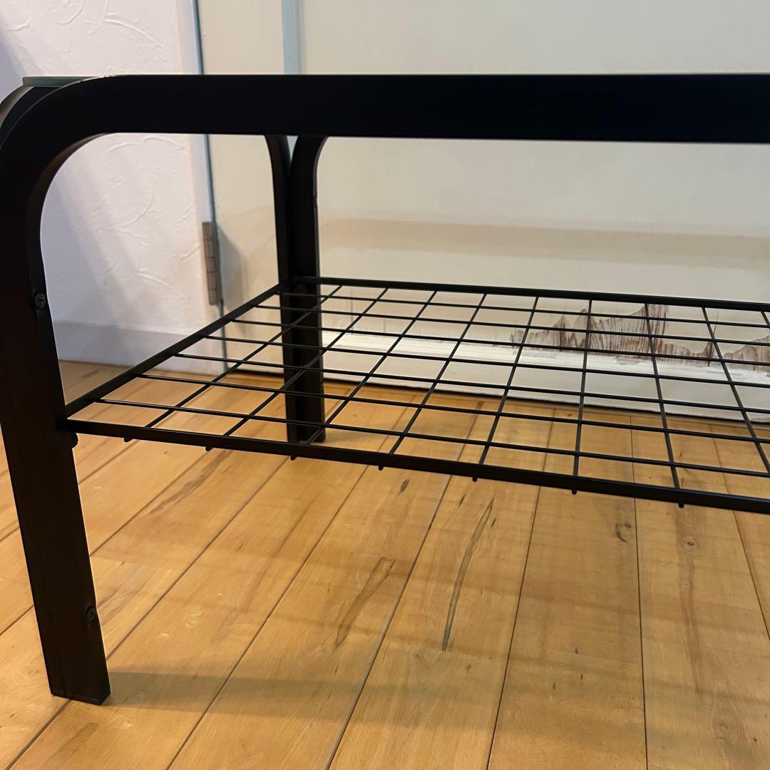 ☆レトロポップ☆モダン　80‘s ガラス　センターテーブル　コーヒーテーブル