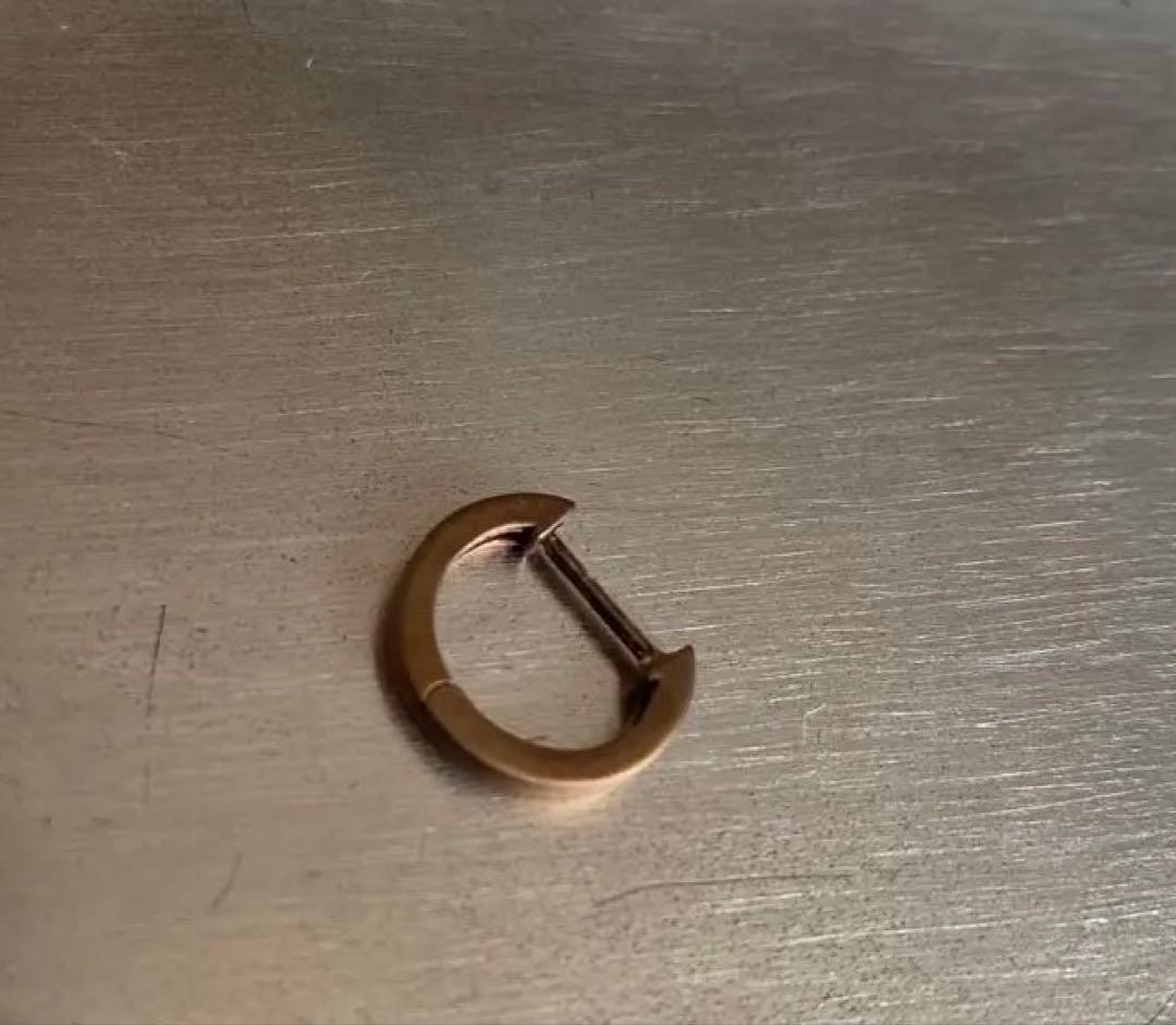 【K10】JUPITER ストレートフープピアス/片耳/ マットゴールド