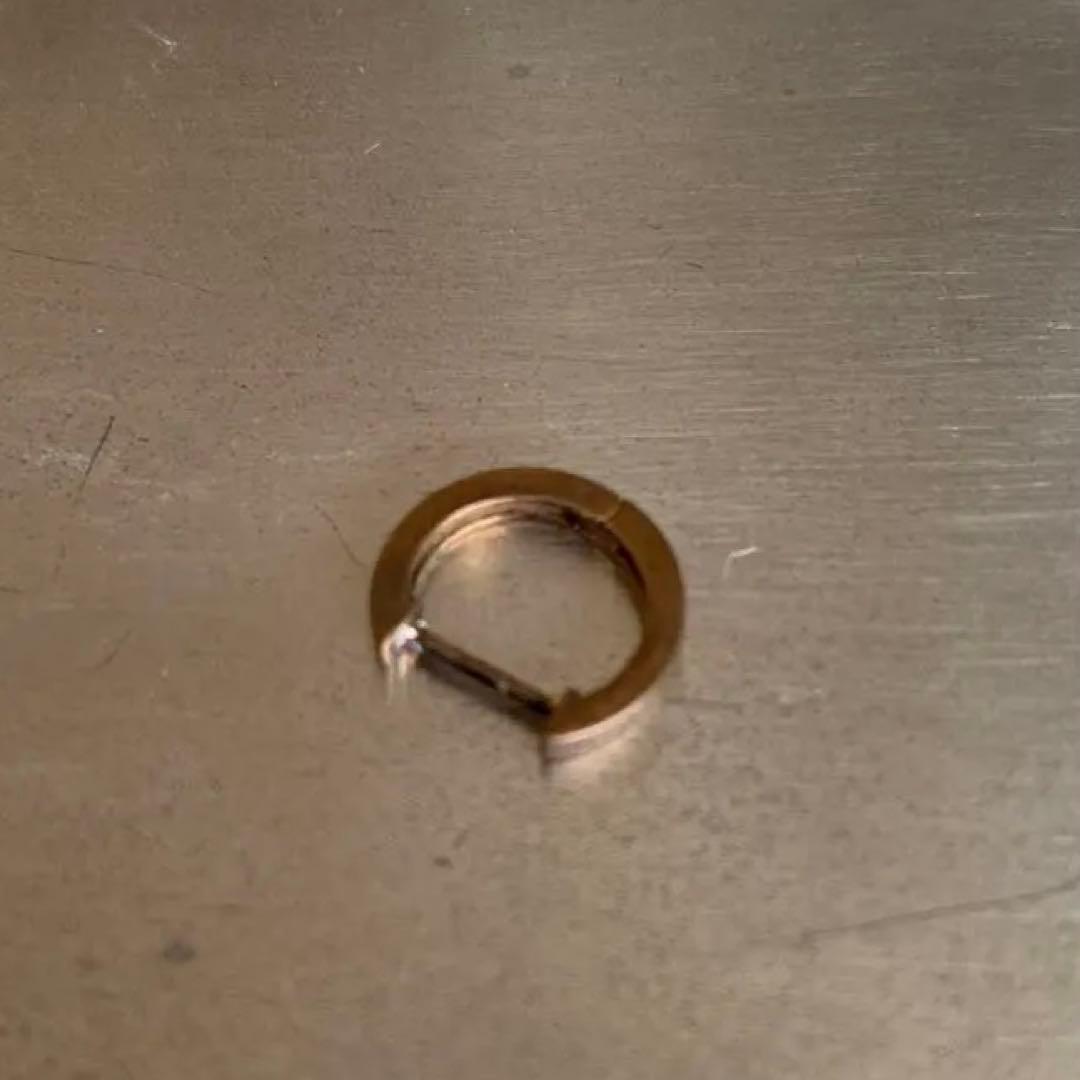 【K10】JUPITER ストレートフープピアス/片耳/ マットゴールド