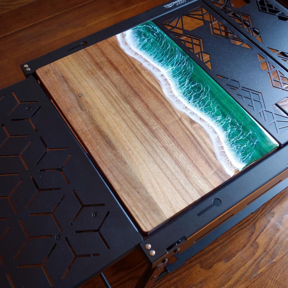 キャンプ IGT 木製 天板 ウッド 波 レジン まな板 樹脂 IGTテーブル