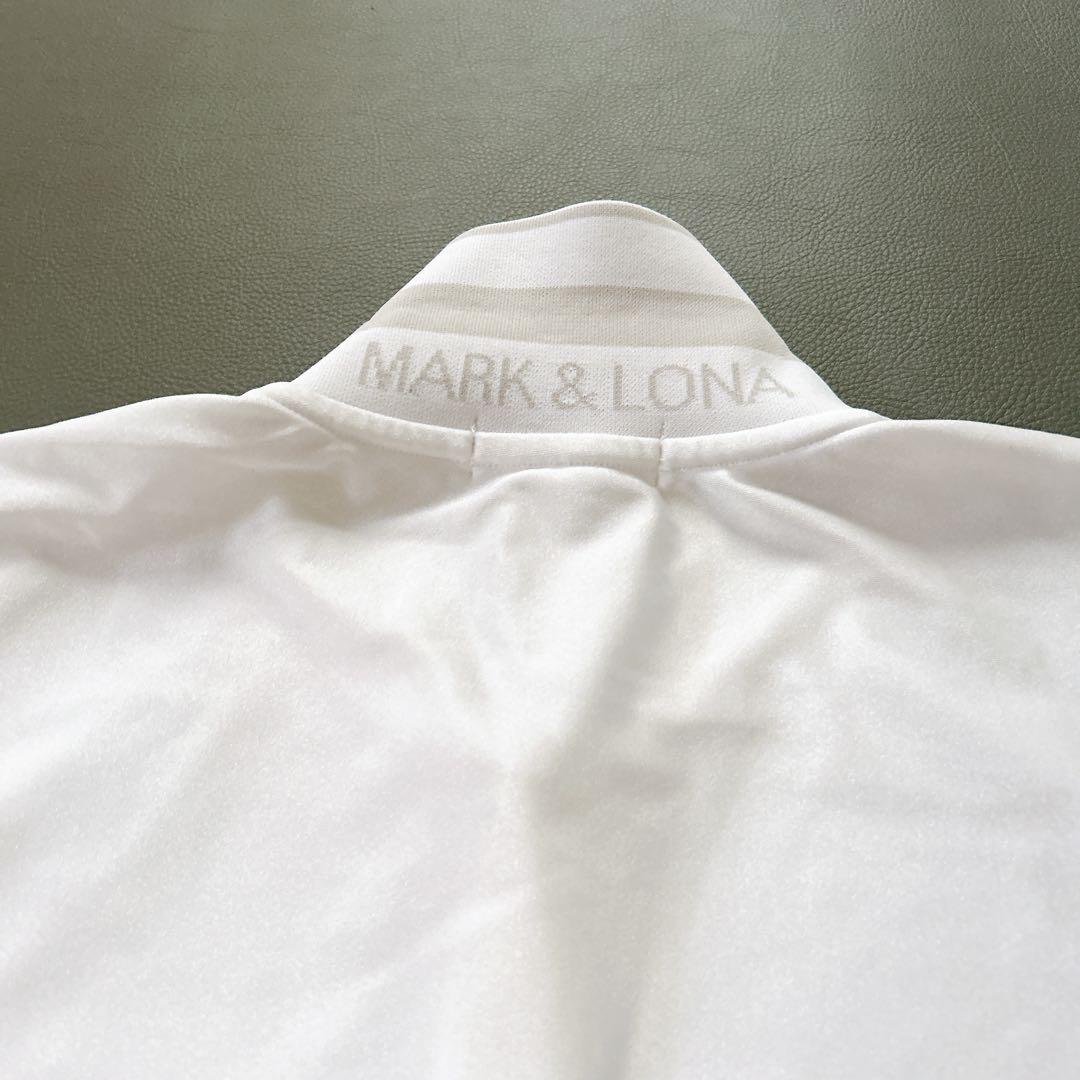 美品＊マークアンドロナ 半袖 ポロシャツ スカル ゴルフウェア L 白