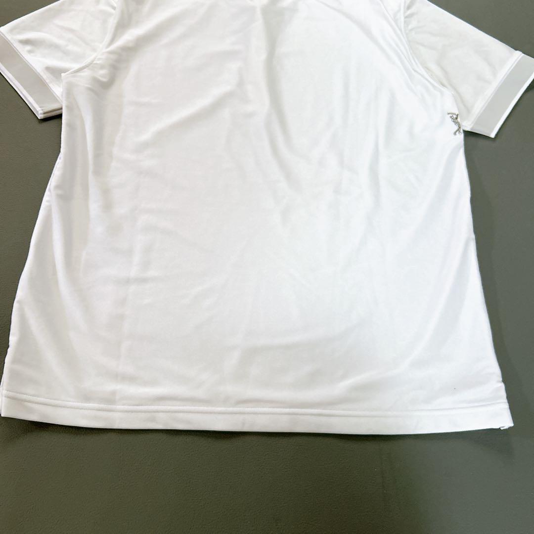 美品＊マークアンドロナ 半袖 ポロシャツ スカル ゴルフウェア L 白