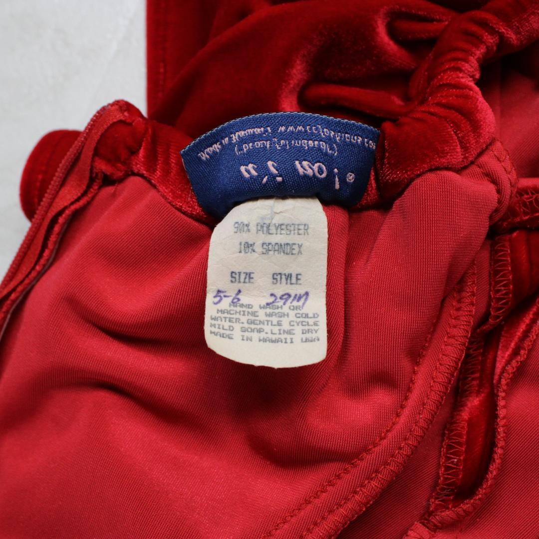 【ハワイ製 フラダンス衣装】レッド u'ino! ワンピース ドレス uino