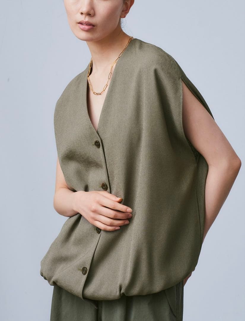 STUNNING LUREスタニングルアー /ジレライクギャザーシャツ S 黒