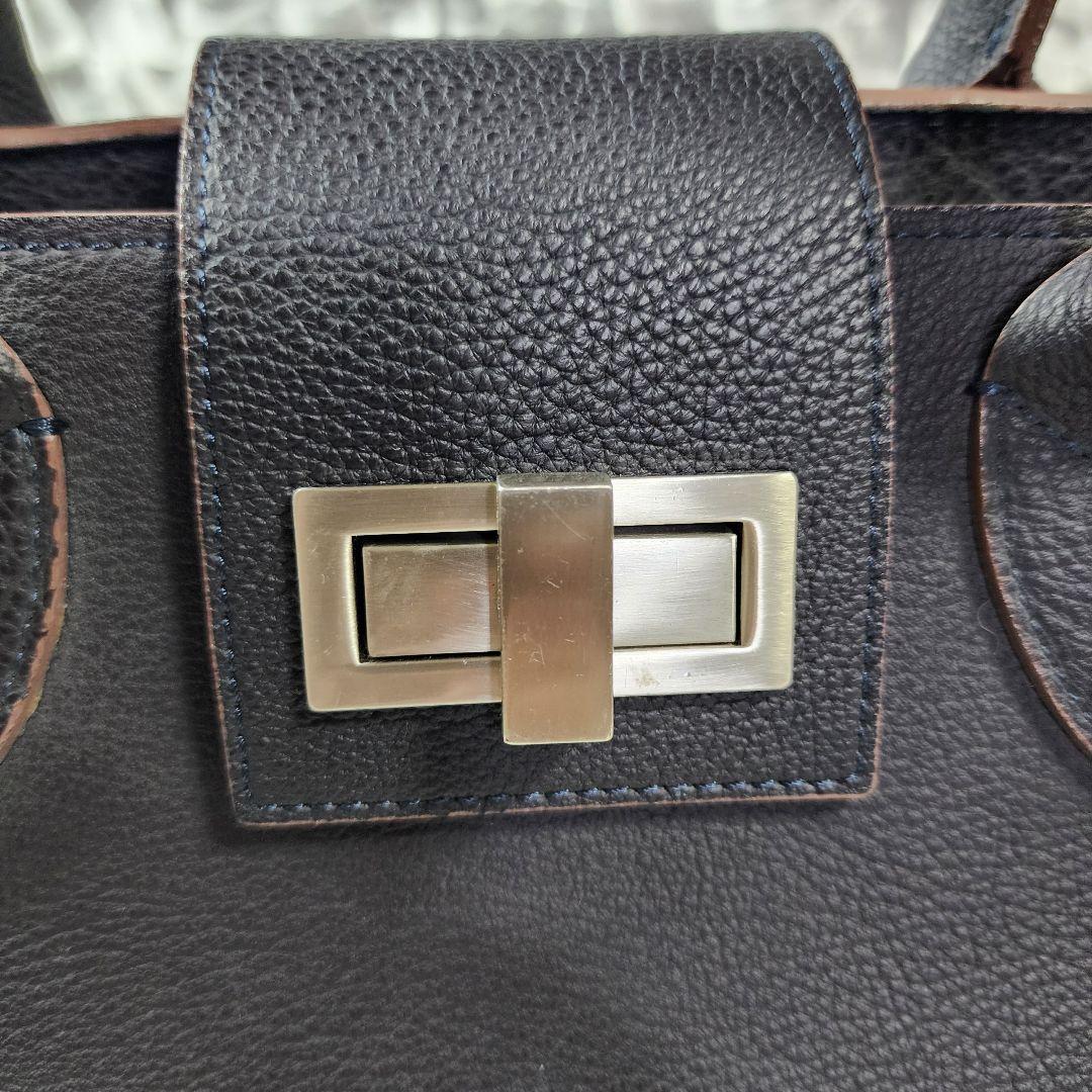 ルイ美品 イタダキ シュランケンカーフ ボニー レザー トートバッグ