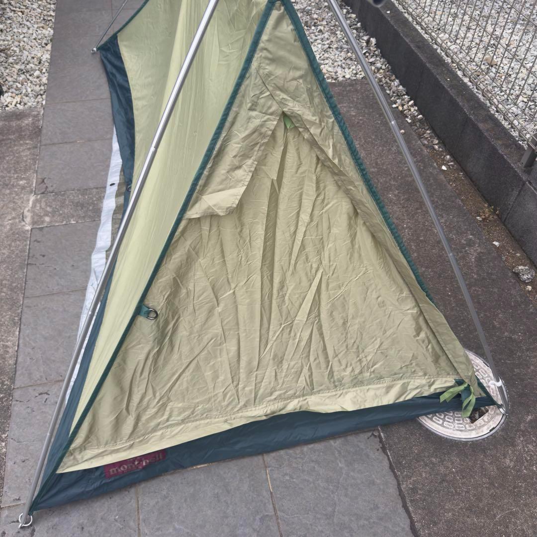 人気モンベル　ムーンライトテント 1型アイボリー　純正グランドシート付