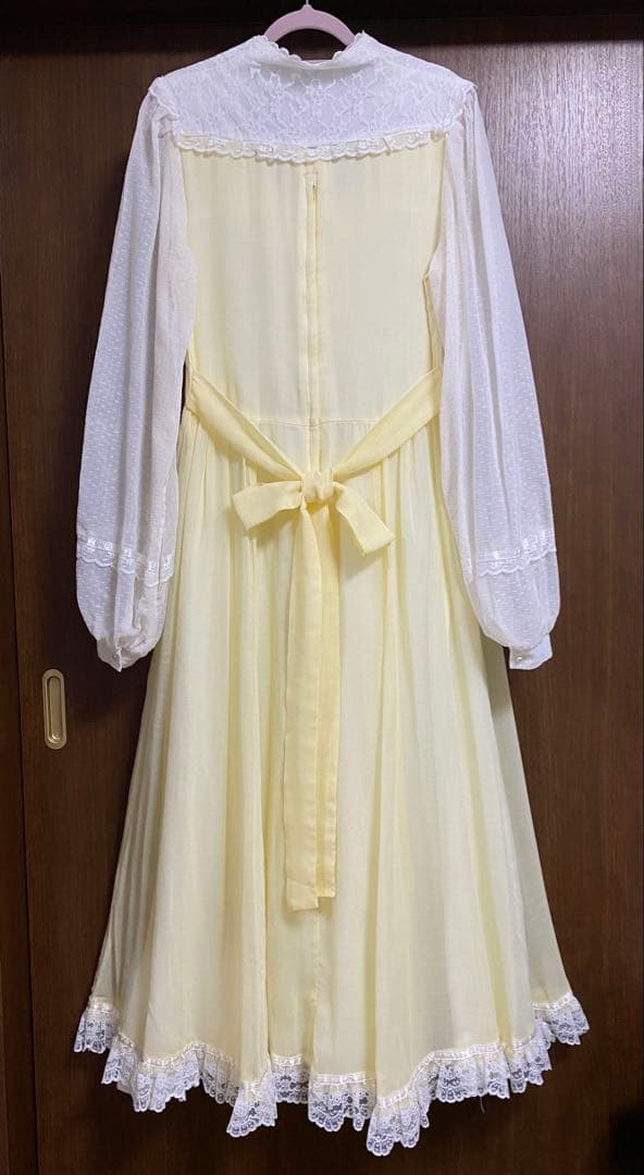 GUNNE SAX ロングワンピース クリームイエロー