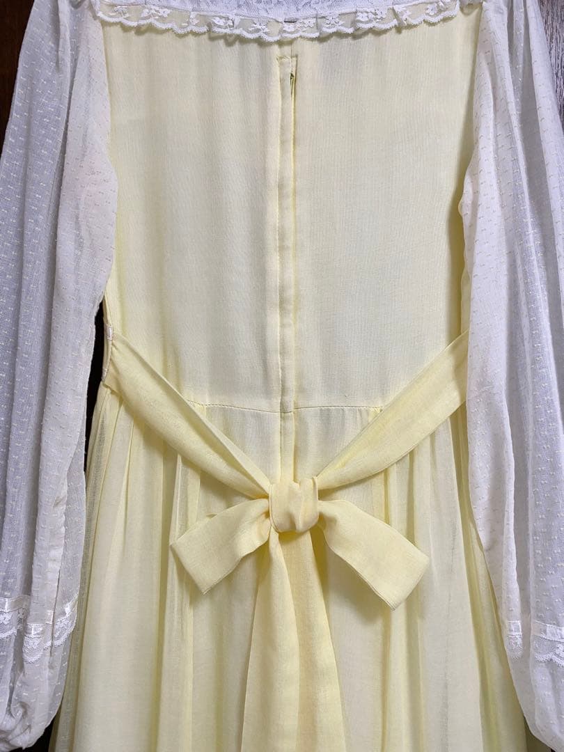 GUNNE SAX ロングワンピース クリームイエロー