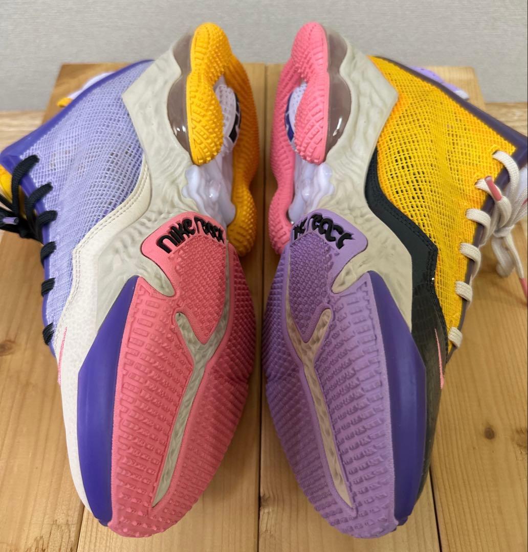 【美品】NIKE Lebron 19 Low LA Yellow/Purple