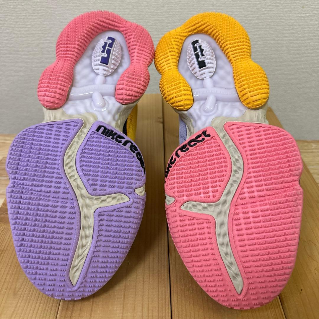 【美品】NIKE Lebron 19 Low LA Yellow/Purple