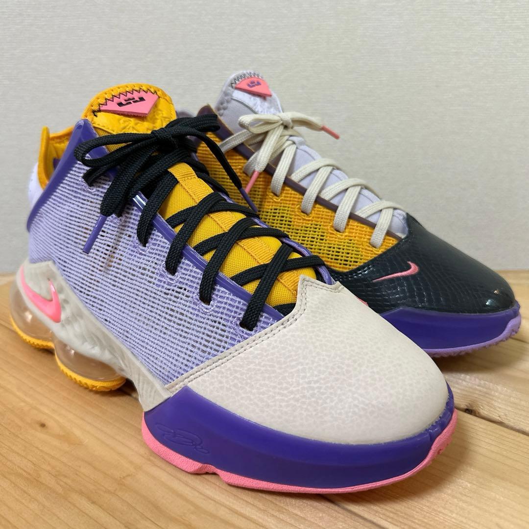 【美品】NIKE Lebron 19 Low LA Yellow/Purple