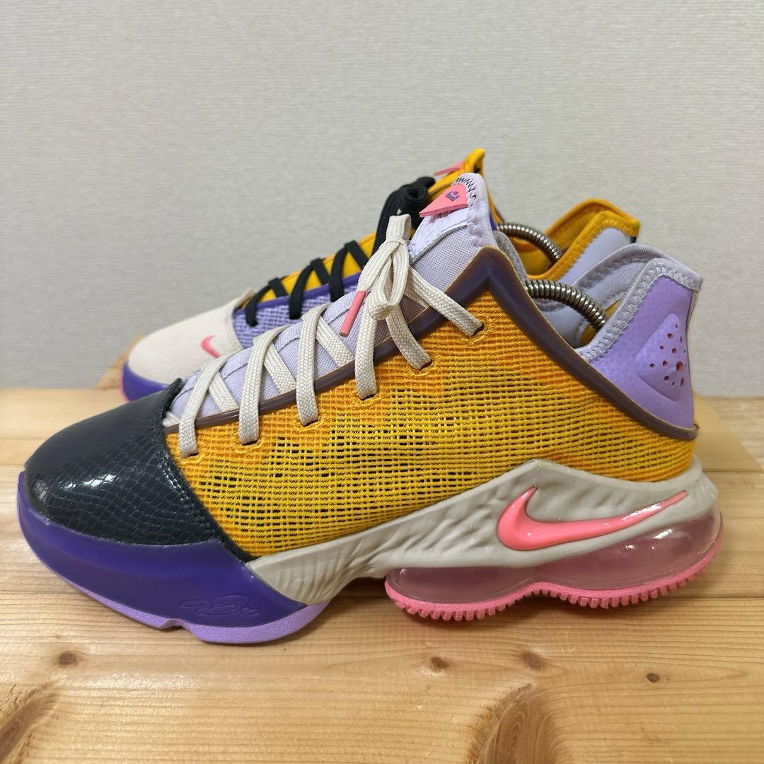 【美品】NIKE Lebron 19 Low LA Yellow/Purple