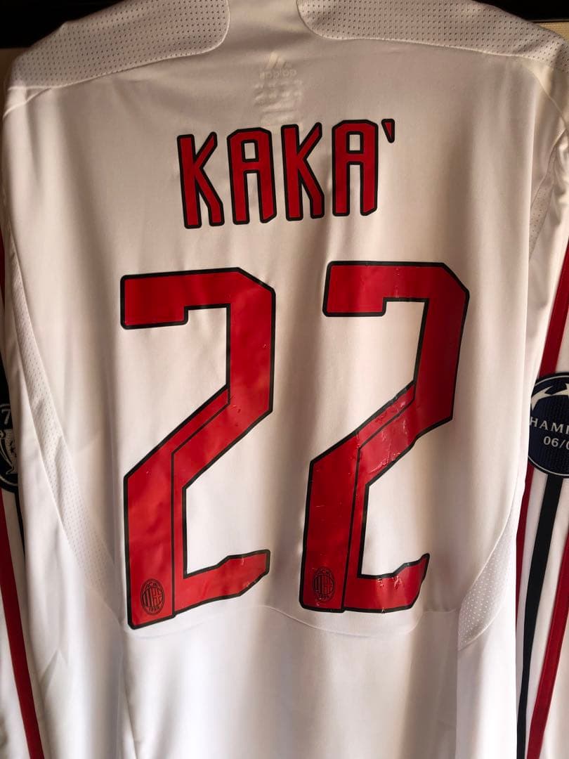 ACミラン CLオーセンティックユニフォーム　カカ　チャンピオンパッチ付き