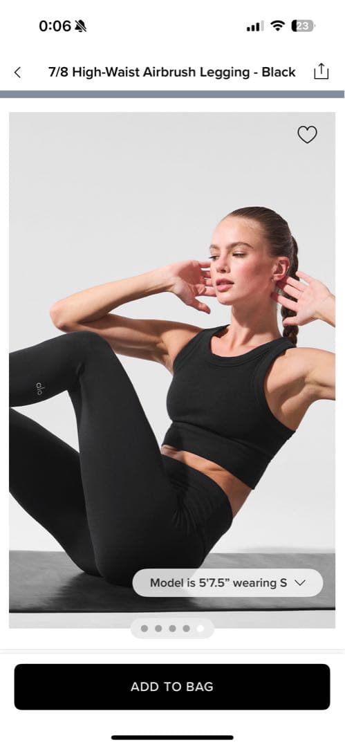 【新品】alo 7/8 High-Waist Airlift Legging M