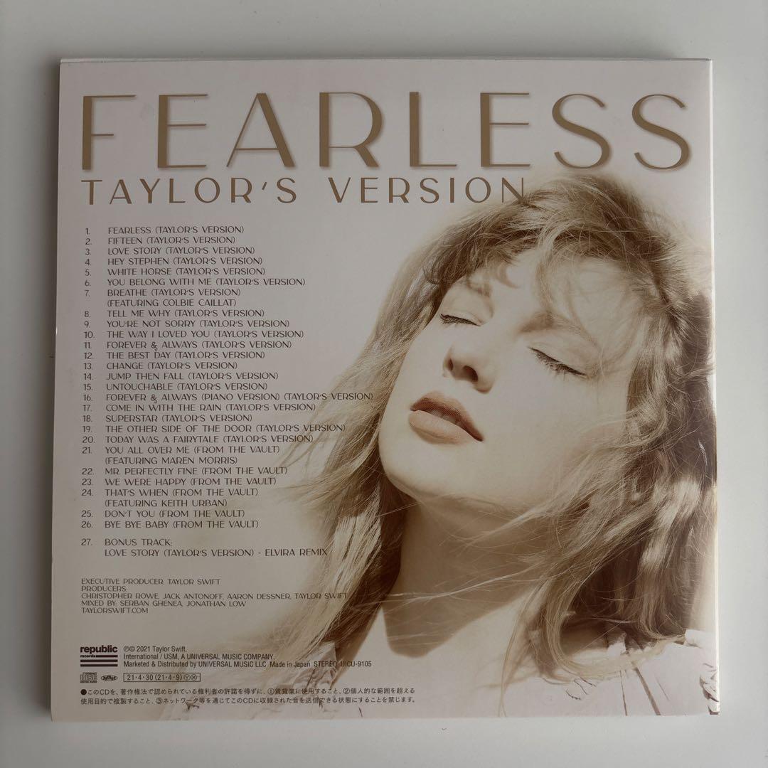 テイラースウィフト フィアレス テイラーズ ヴァージョン 初回限定盤 デラックス