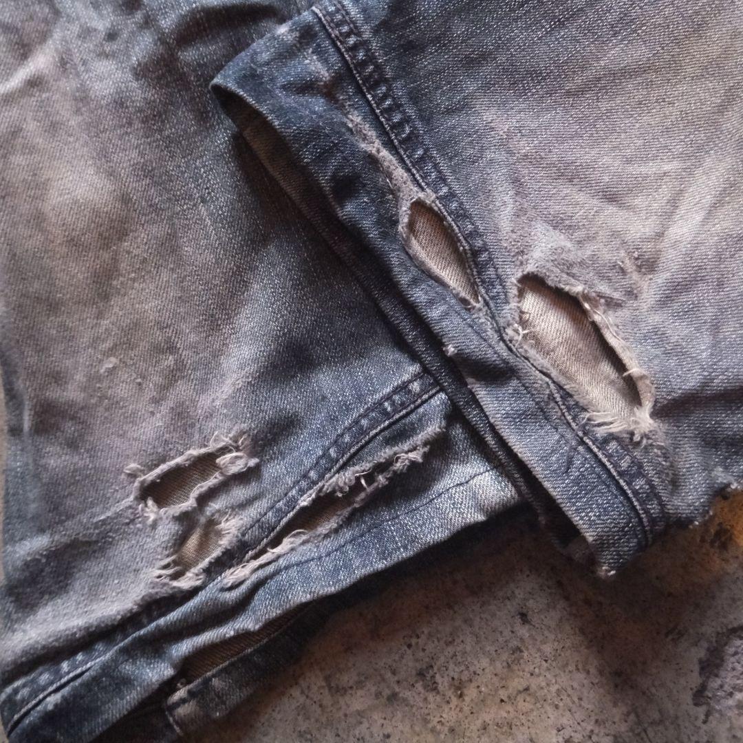 y2k 平成　ROCAWEAR ダメージ クラッシュ デニム　32