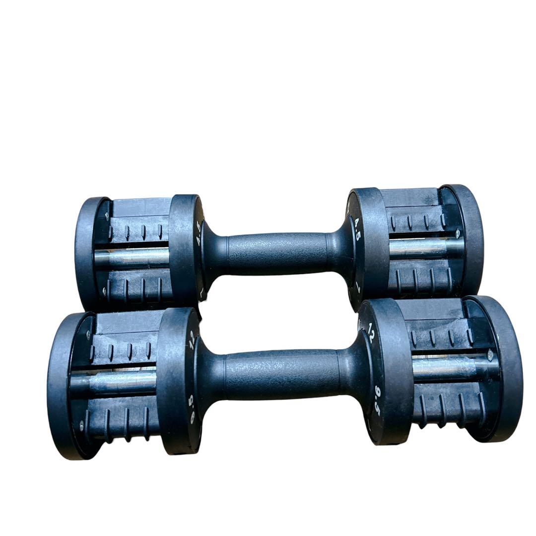 MOJEER 可変式ダンベル 12kg 2個セット 筋トレ