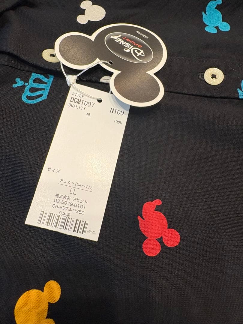 新品タグ付☆マンシングウェア×Disneミッキーコラボ ゴルフポロシャツ美品