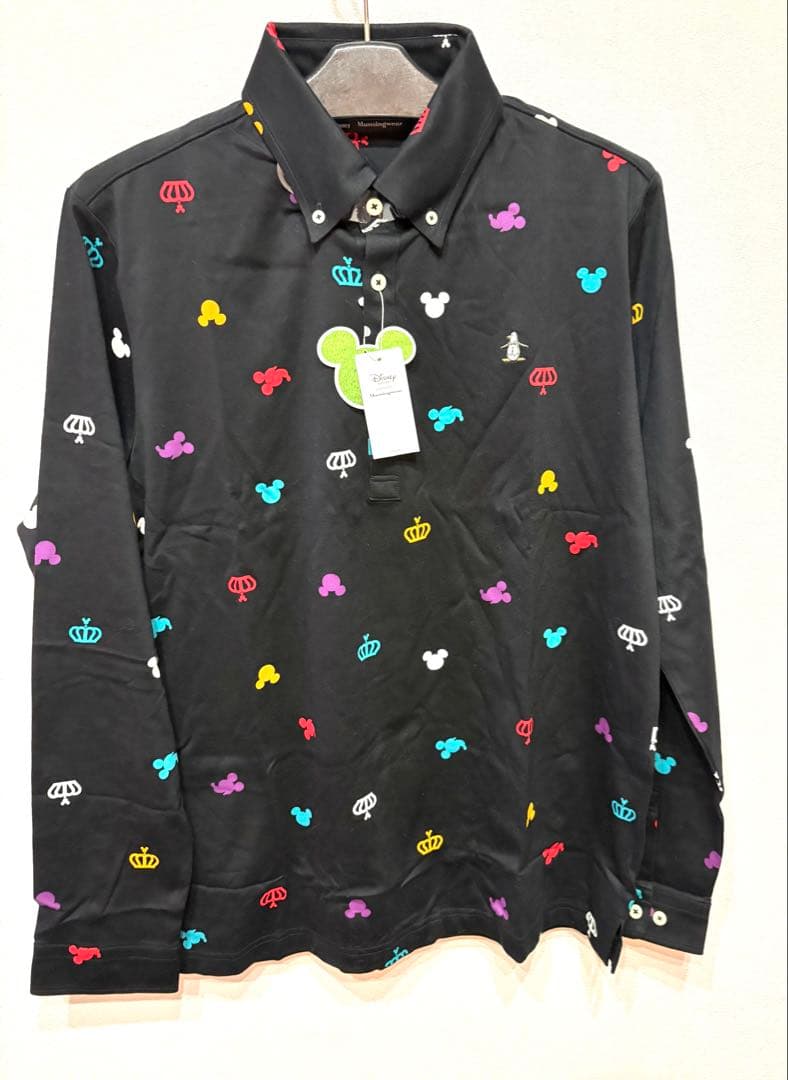 新品タグ付☆マンシングウェア×Disneミッキーコラボ ゴルフポロシャツ美品