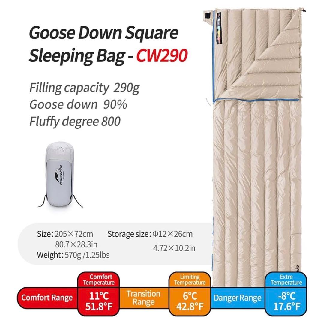 Naturehike ネイチャーハイク ダウンシュラフ CW290