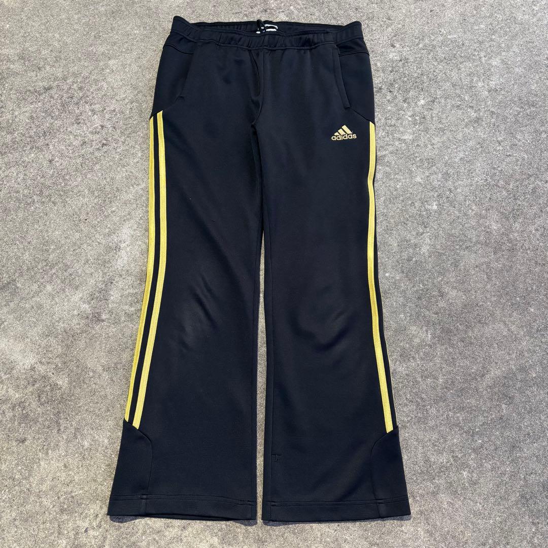 adidas セットアップ ジャージ 黒金 セミフレア y2k ストリート