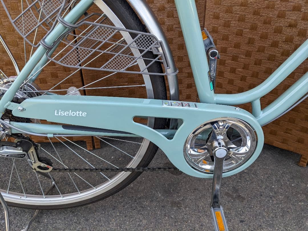 U052 美品 普通自転車 27インチ 6段変速 カギ付き