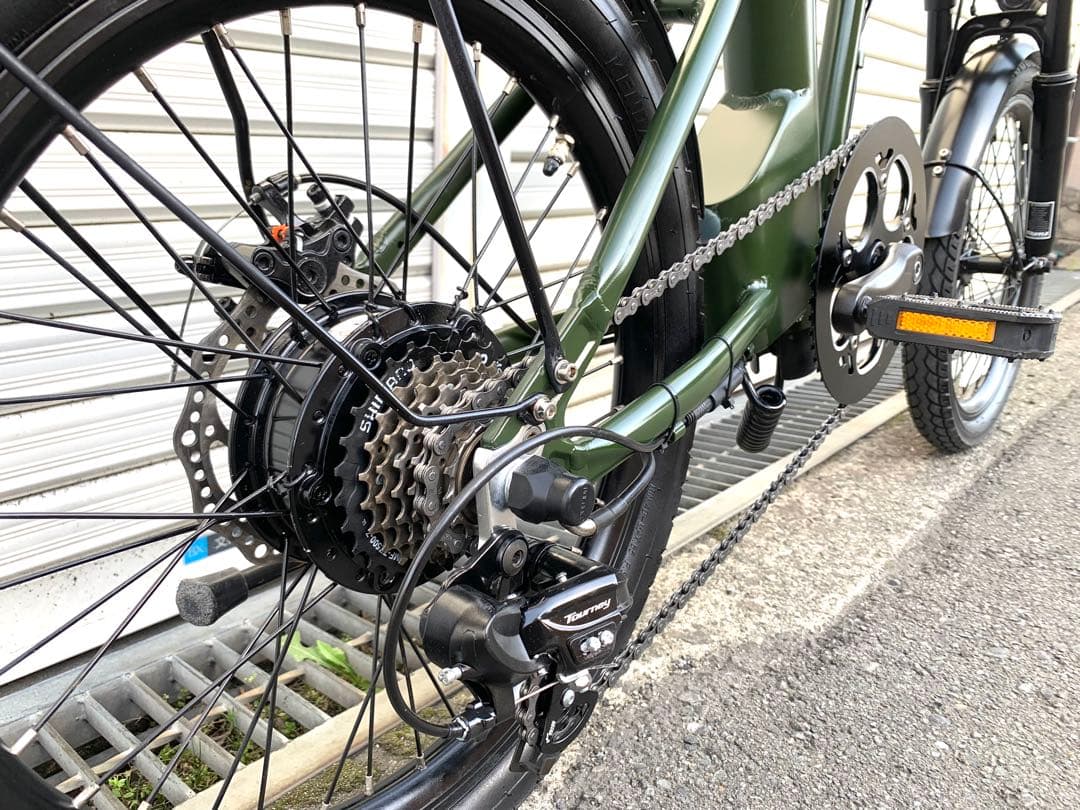 送料無料EENOURディスクMTB折り畳み電動アシスト自転車20インチ動作確認済