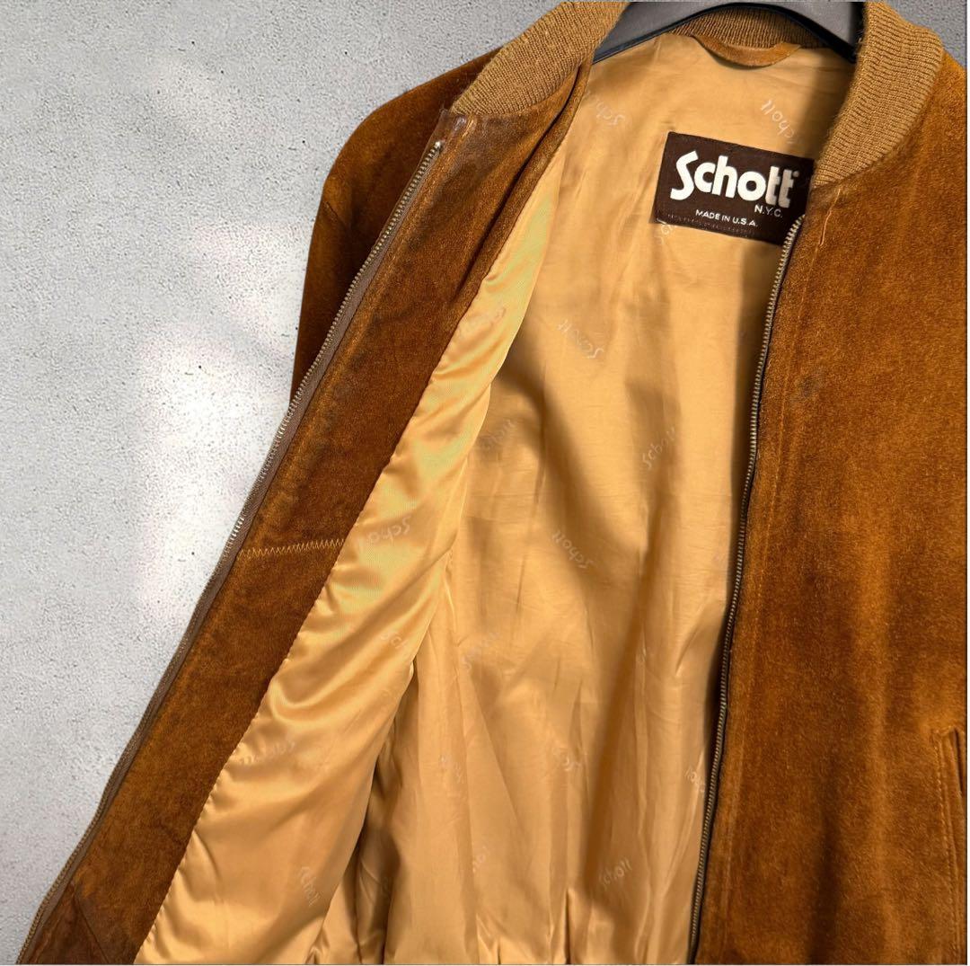 希少‼️80's Schott ショット スエードレザー ジャケット USA製 M